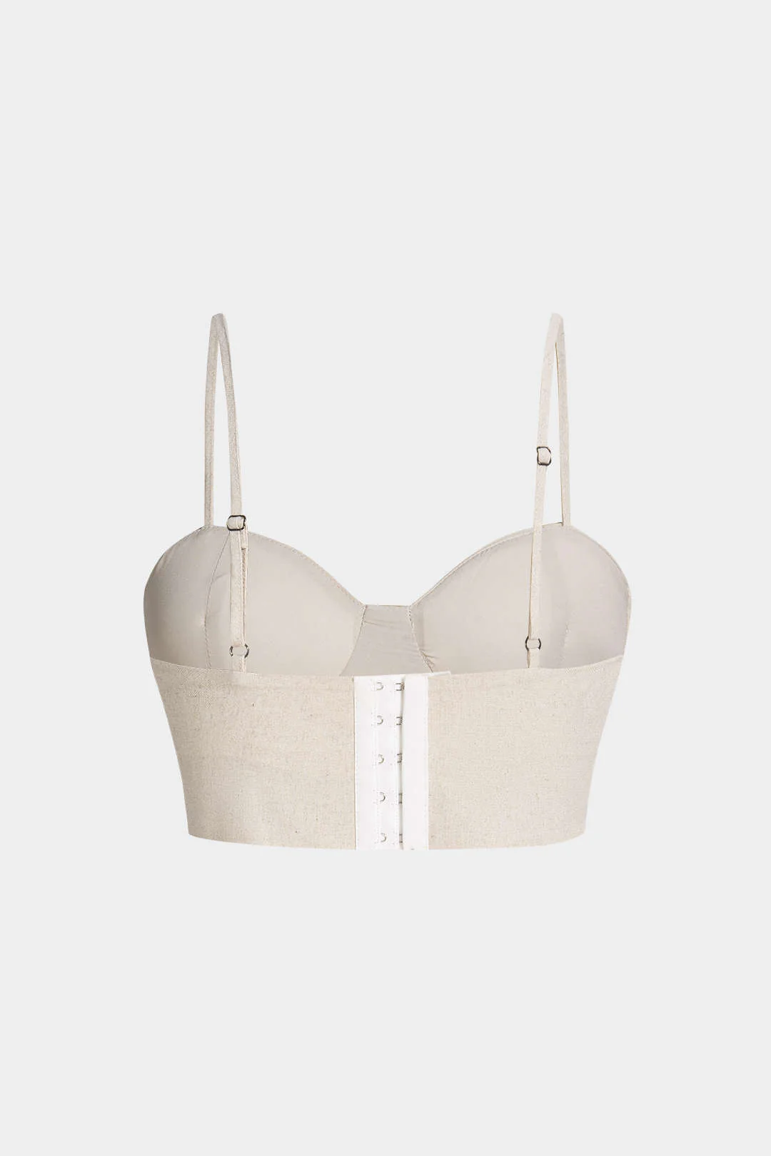 Linen Hook And Eye Cropped Cami Top - Image 2