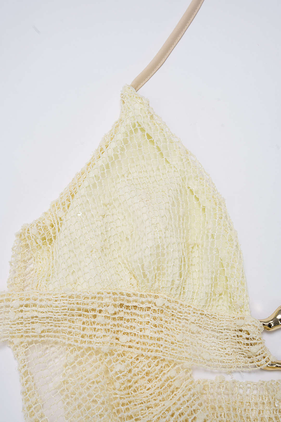 Halter Neck Tie Back Backless Hollow Out Cami Top - Image 4