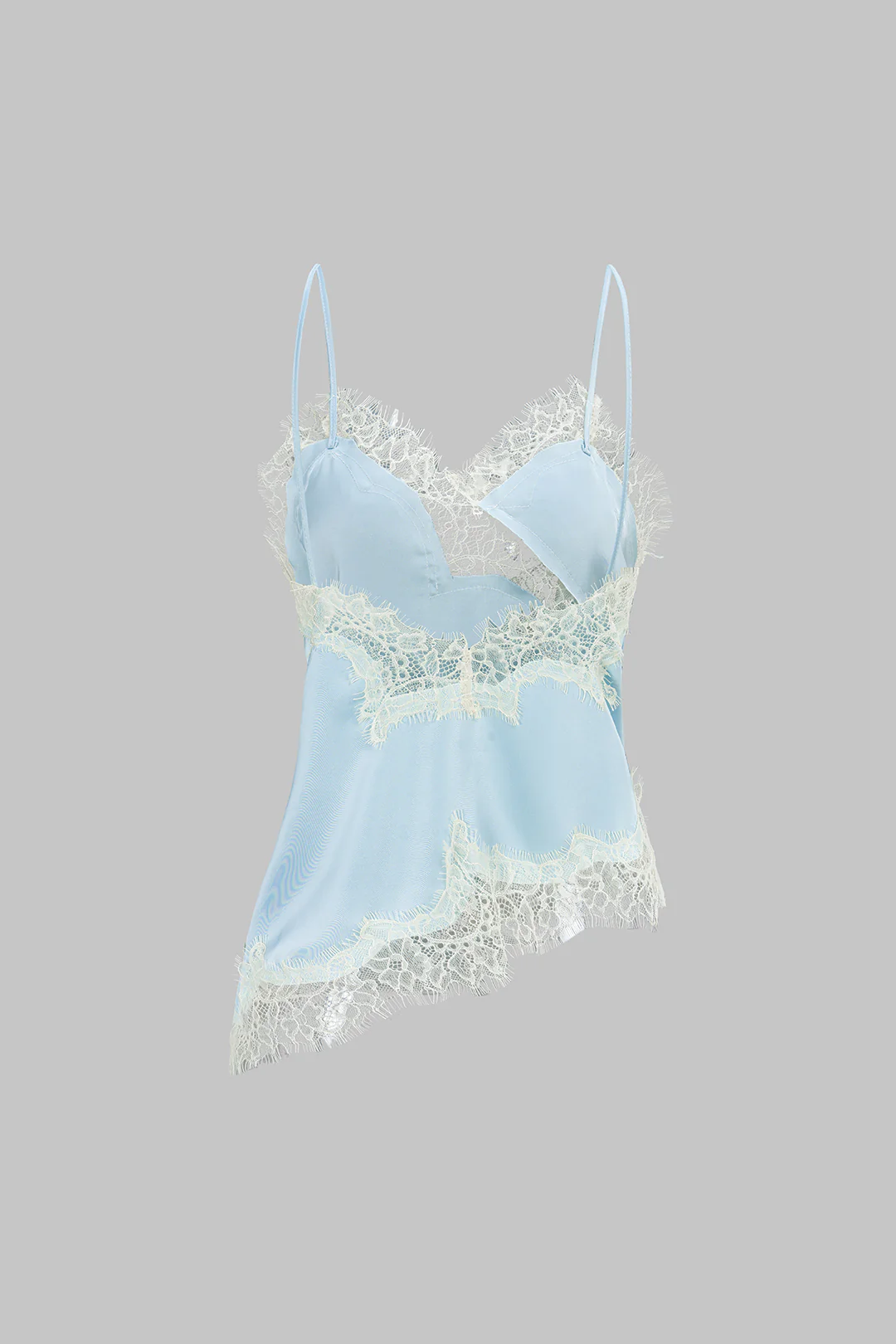 Patchwork Lace Asymmetrical Cami Top - Image 2