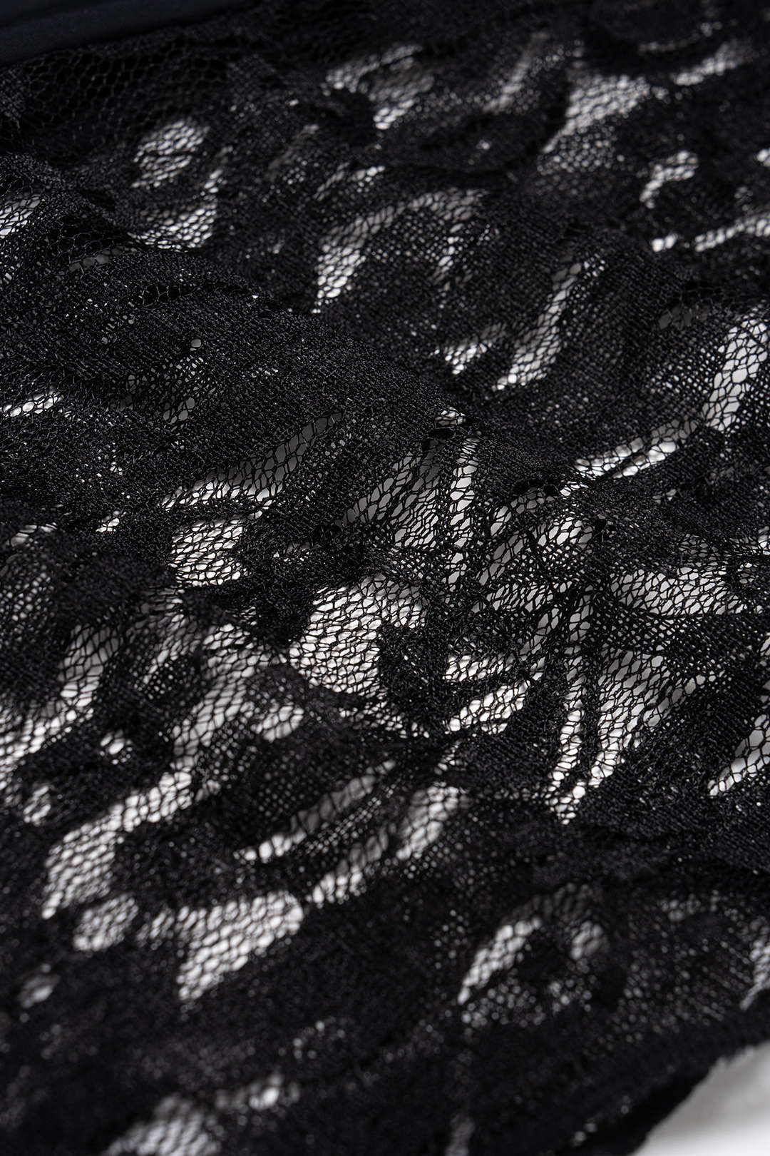 Satin Patchwork Lace Asymmetrical Tube Top - Image 4
