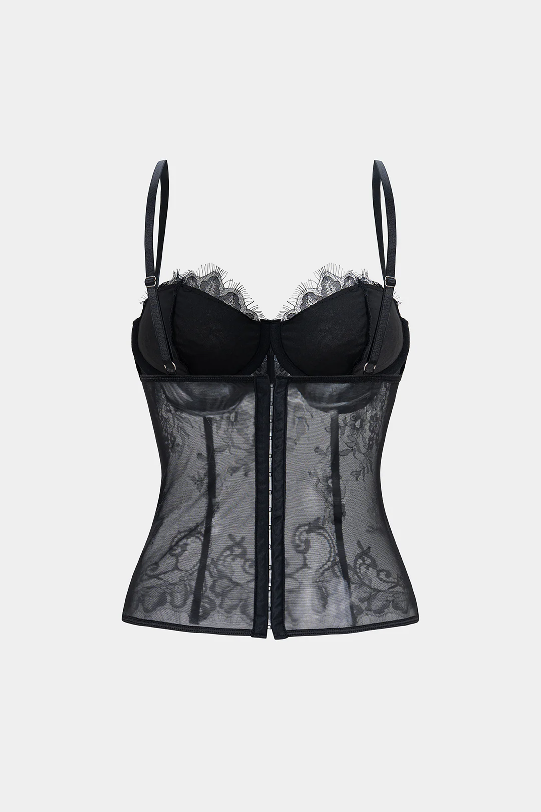 Sheer Lace Corset Cami Top - Image 2