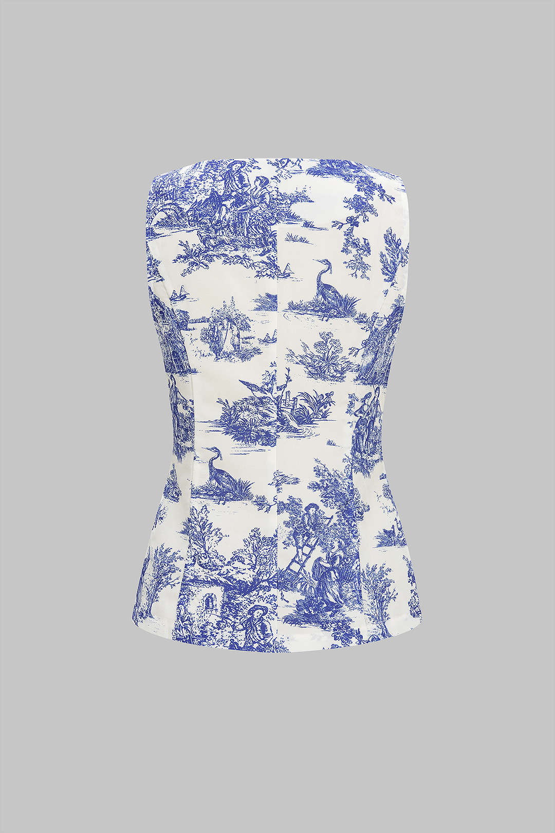 Floral Print Round Neck Tank Top - Image 4