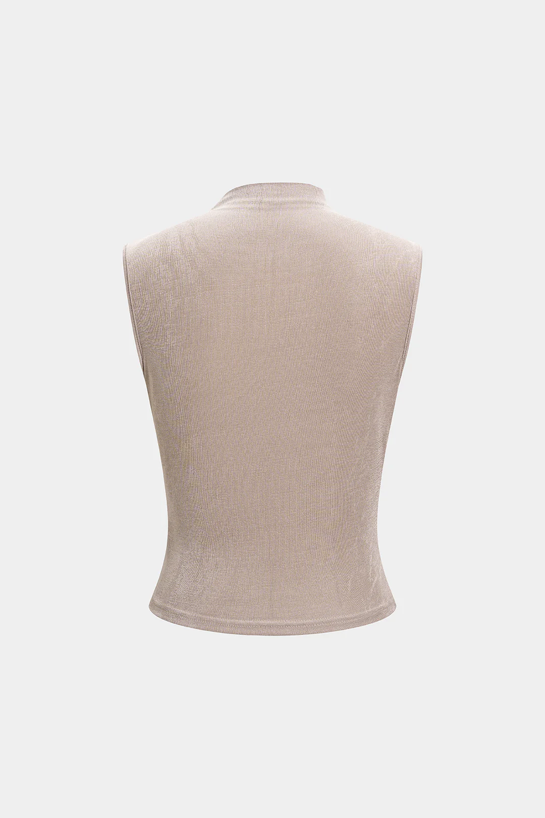 Mock Neck Ruched Tank Top - Image 2