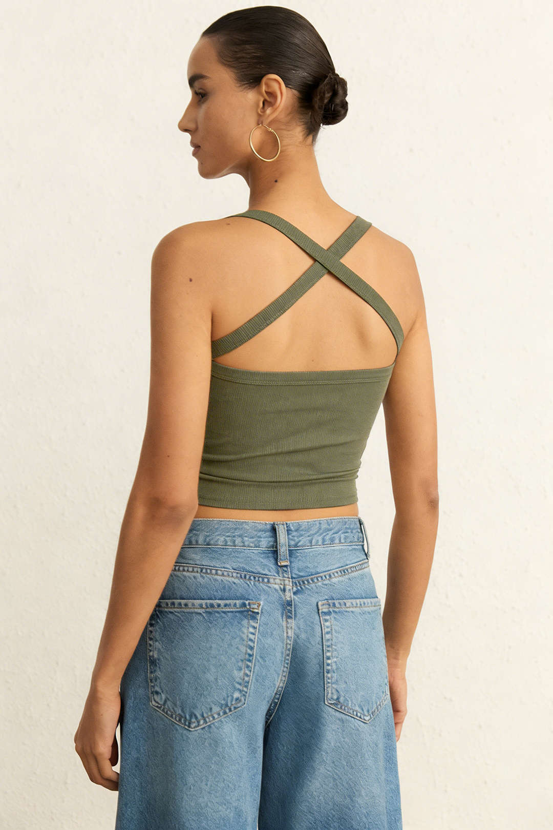 Solid Crossed Cami Top - Image 2