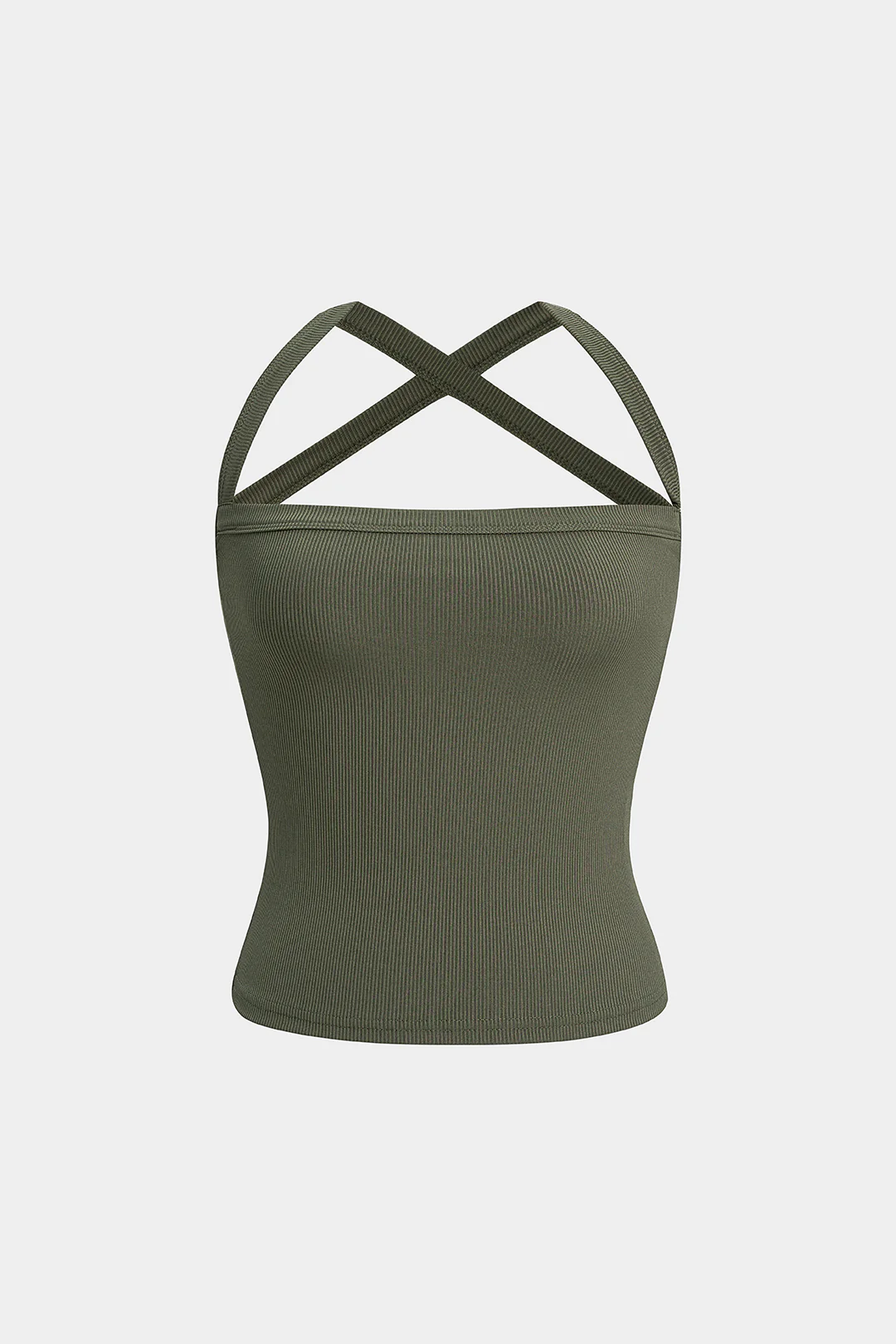 Solid Crossed Cami Top - Image 3