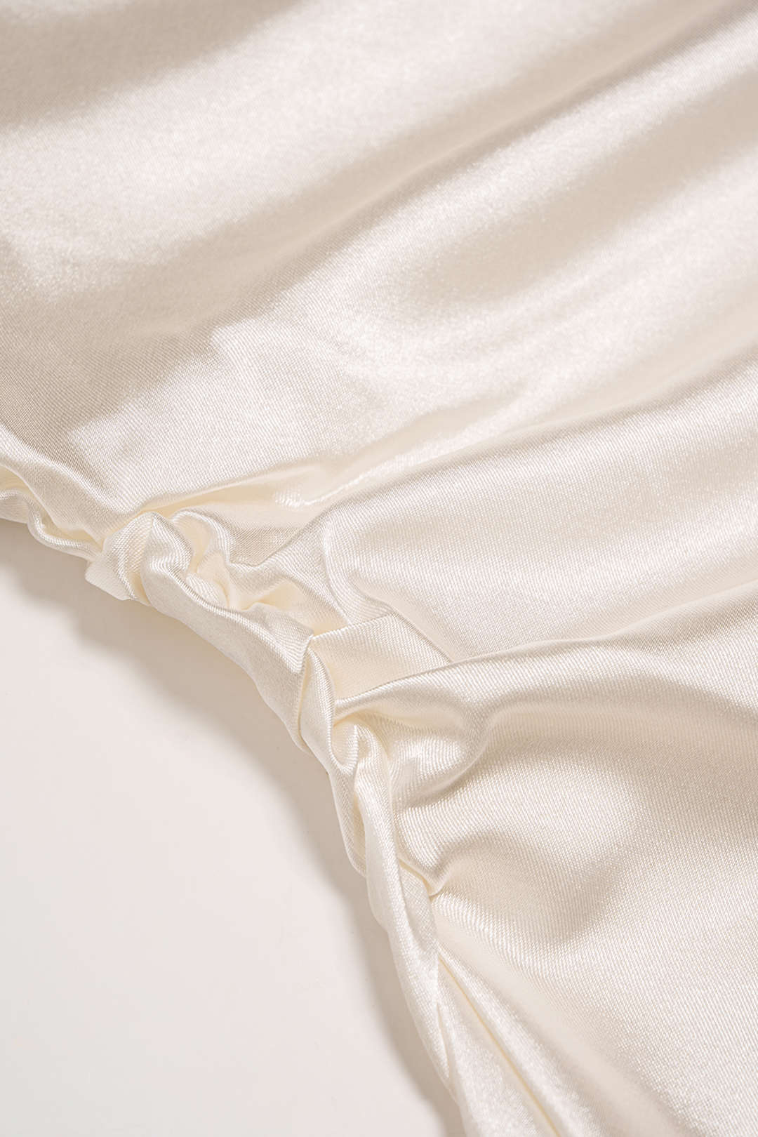 Satin Draped Neck Ruched Tank Top - Image 6