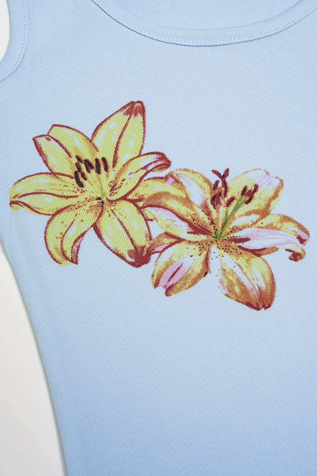 Floral Print Round Neck Tank Top - Image 4