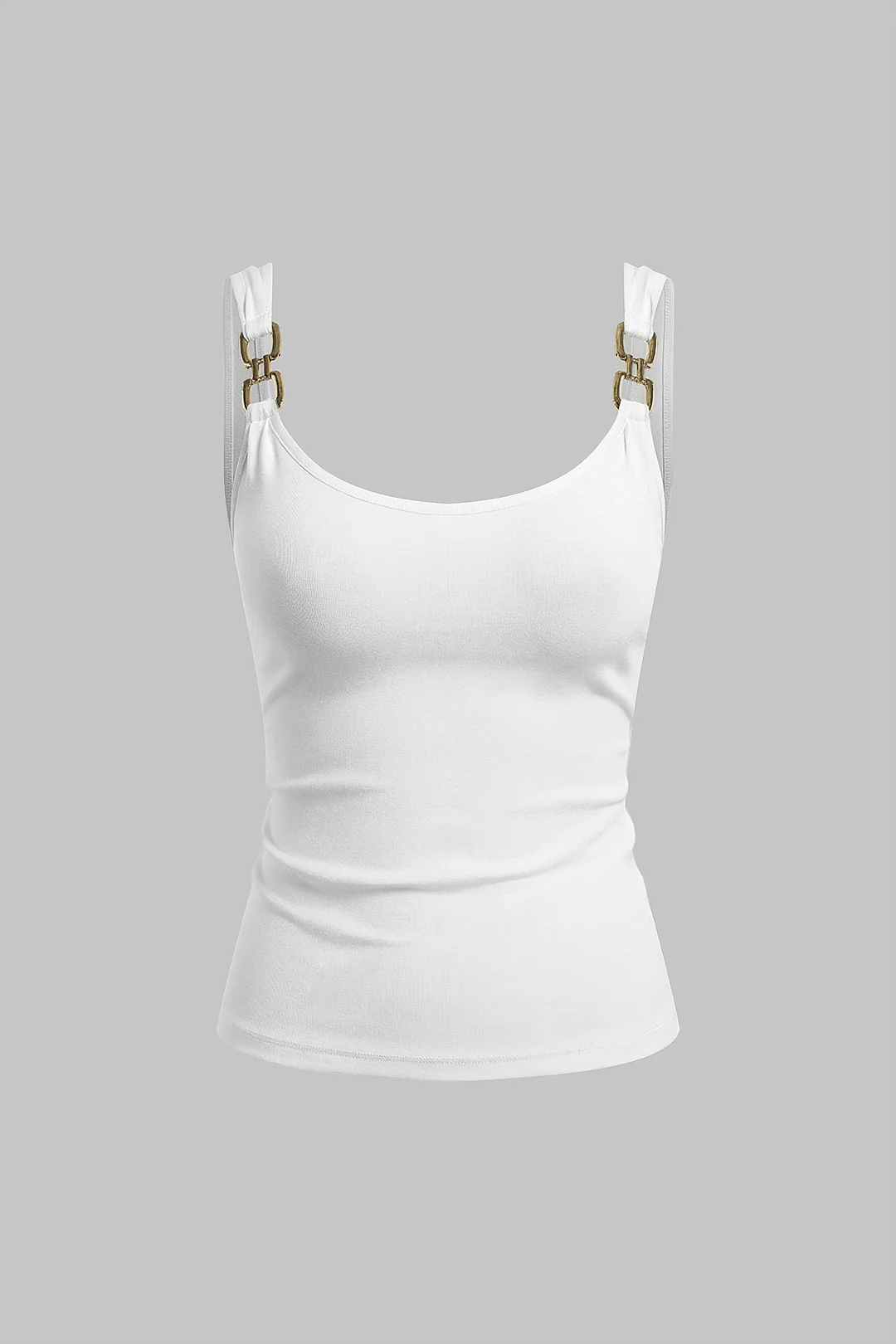 Metallic Round Neck Cami Top - Image 2