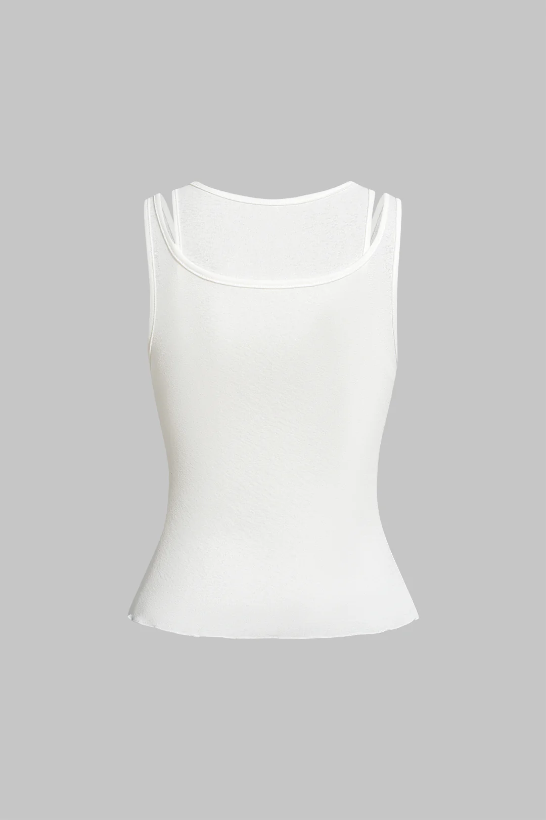 Solid Round Neck Tank Top - Image 2