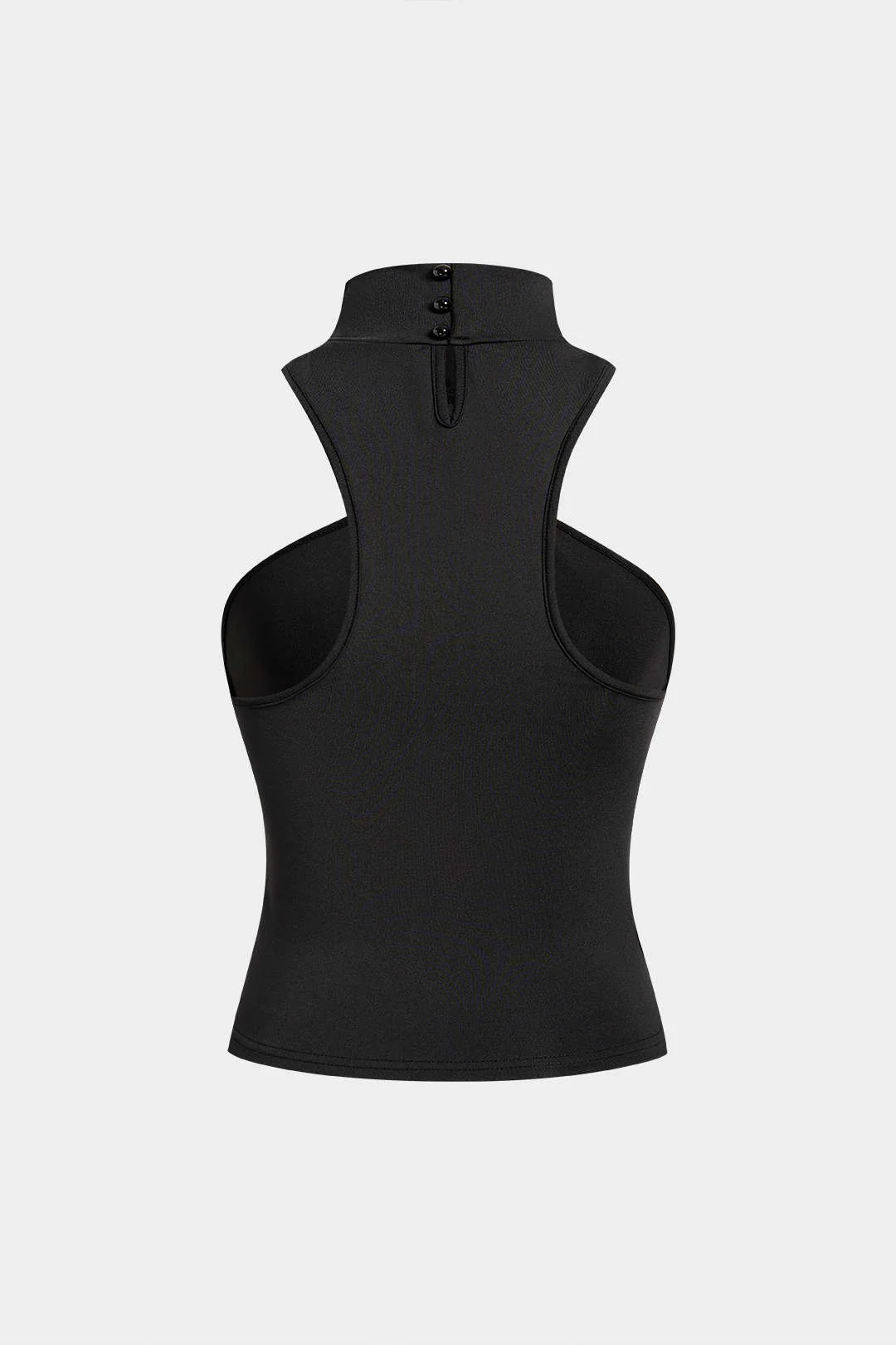 Mock Neck Metallic Tank Top - Image 3