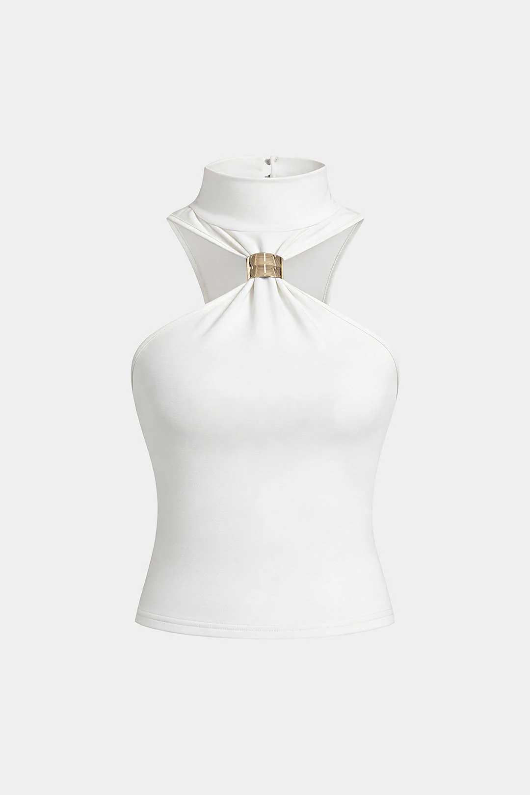 Mock Neck Metallic Tank Top - Image 6