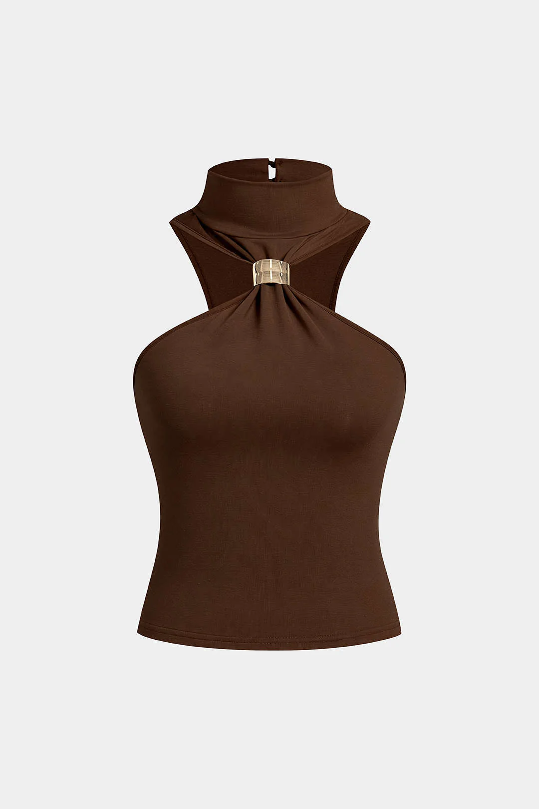 Mock Neck Metallic Tank Top - Image 7