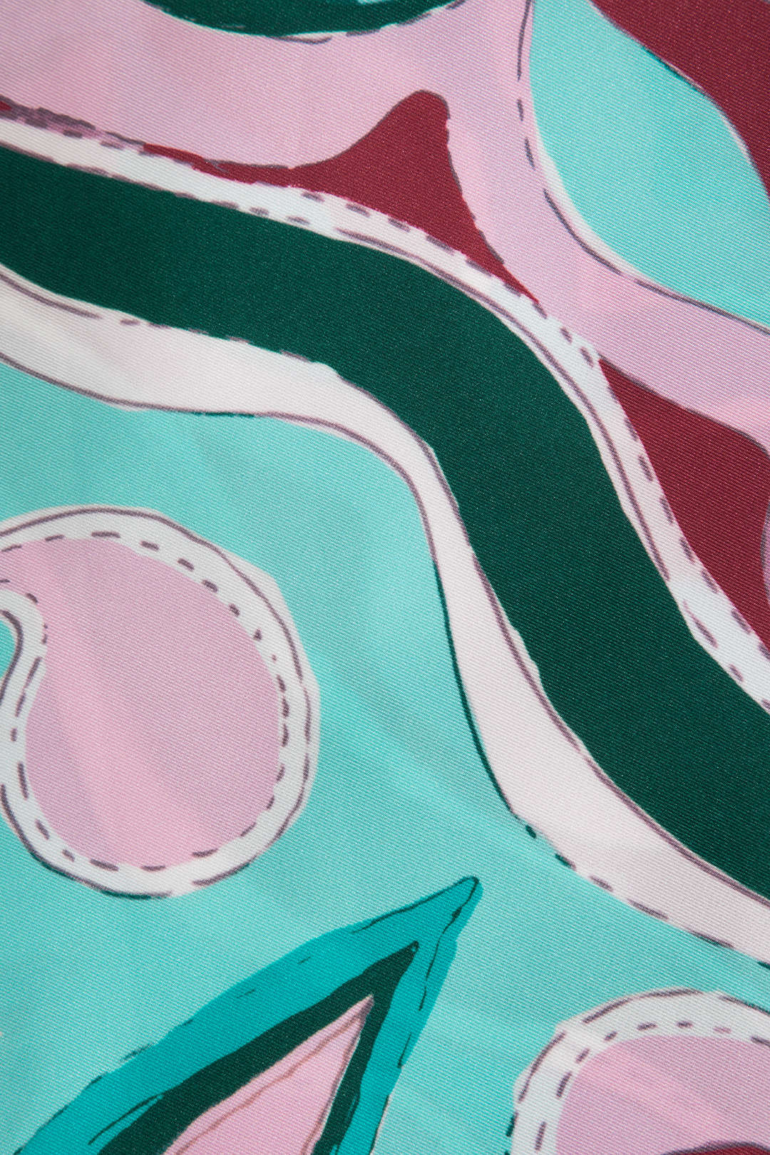 Art Print Asymmetrical Tie-Up Tube Top - Image 3
