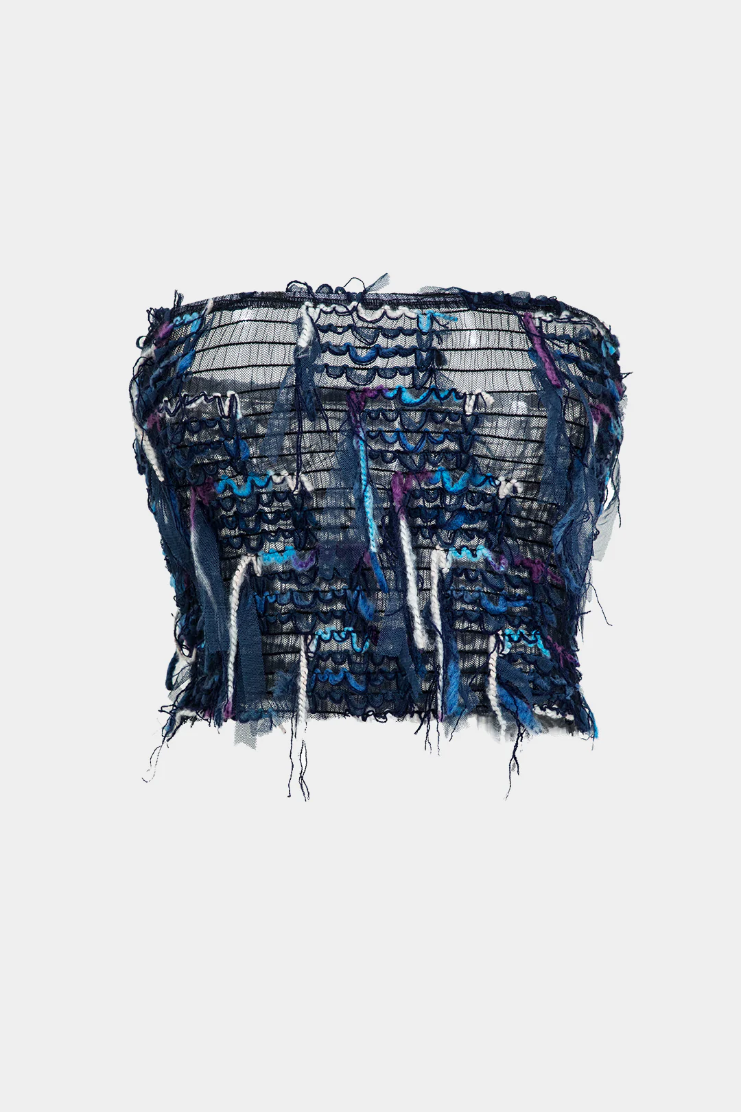 Fringe Mesh Tube Top - Image 4