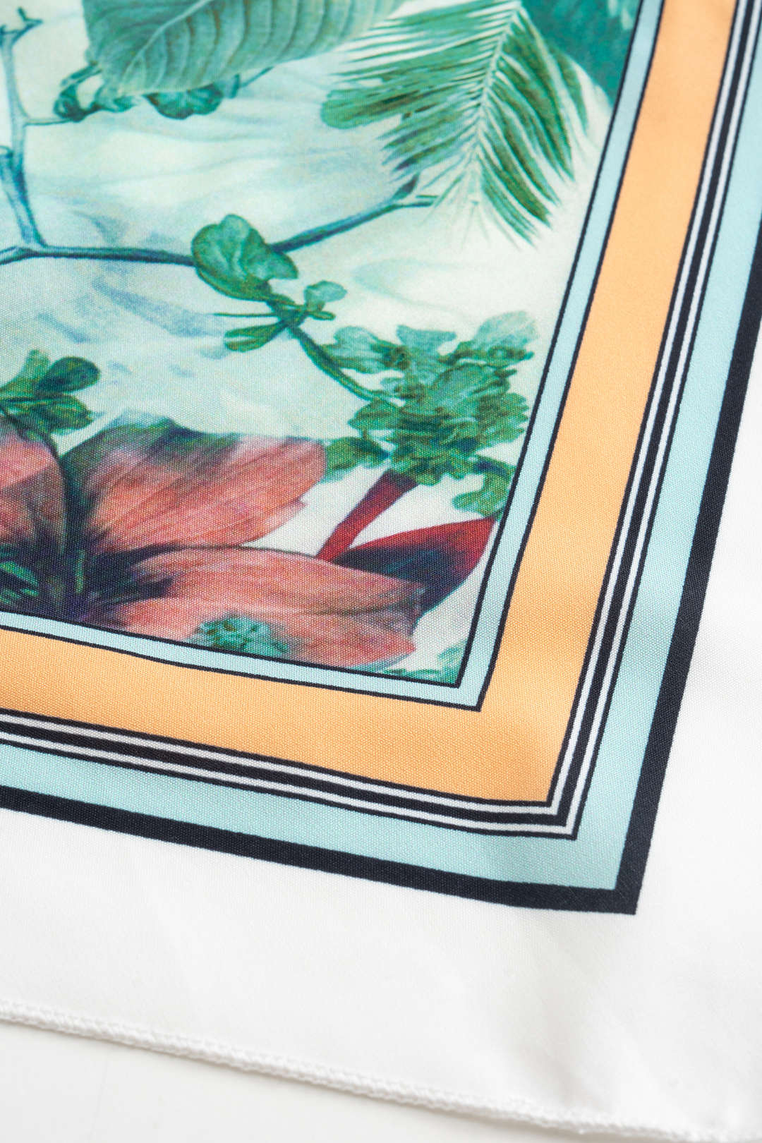 Tropical Leaves Print Tube Top - Image 3