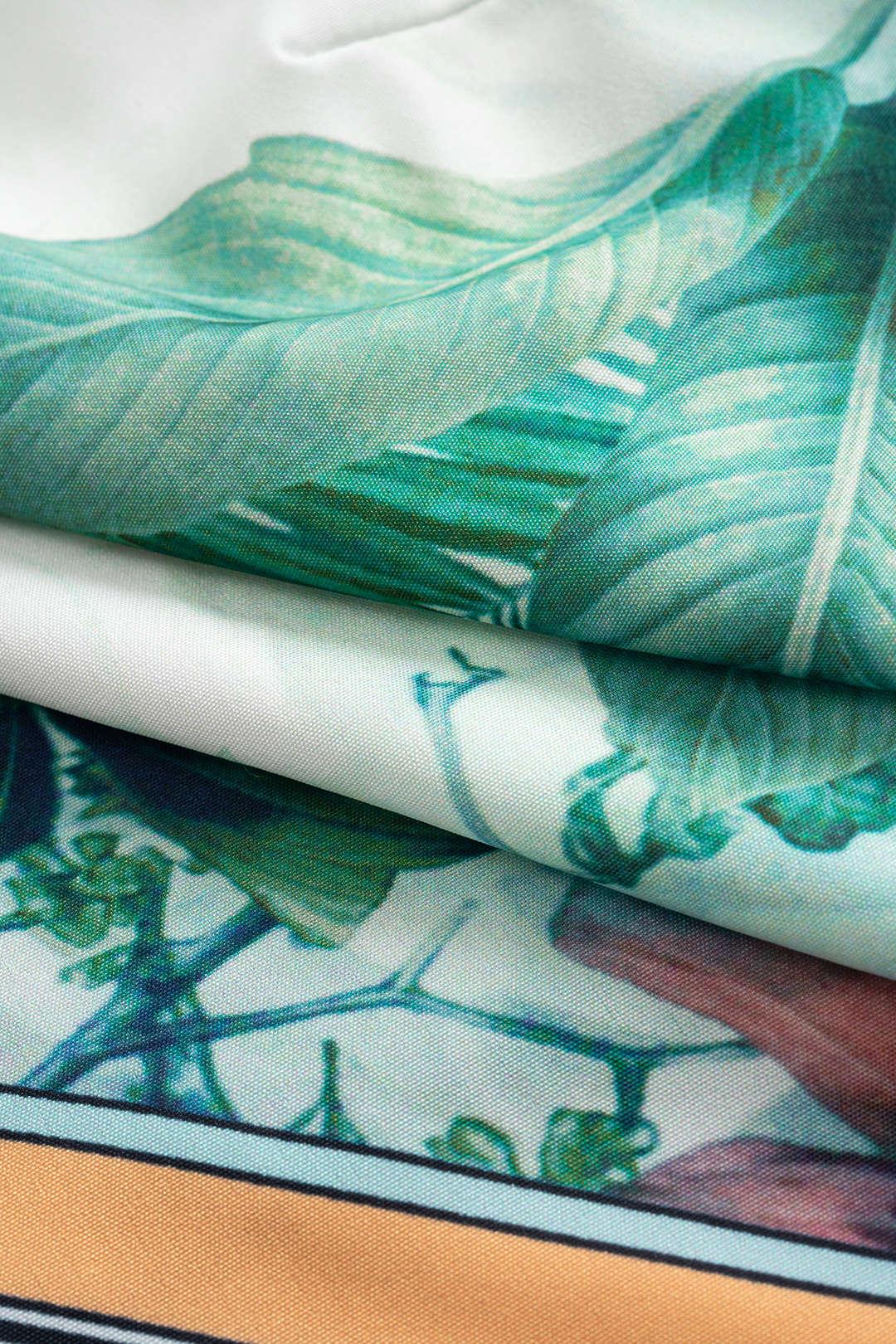 Tropical Leaves Print Tube Top - Image 4