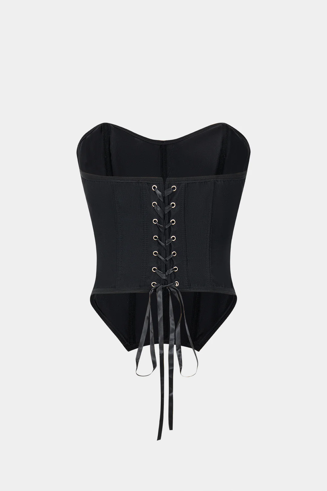 Mesh Patchwork Coset Tie Back Tube Top - Image 2