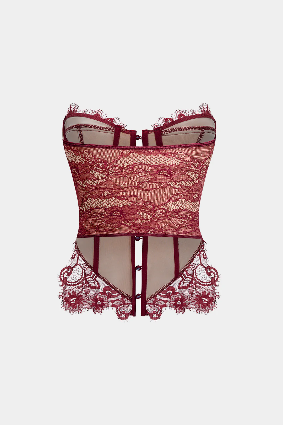 Lace Button Strapless Tube Top - Image 2