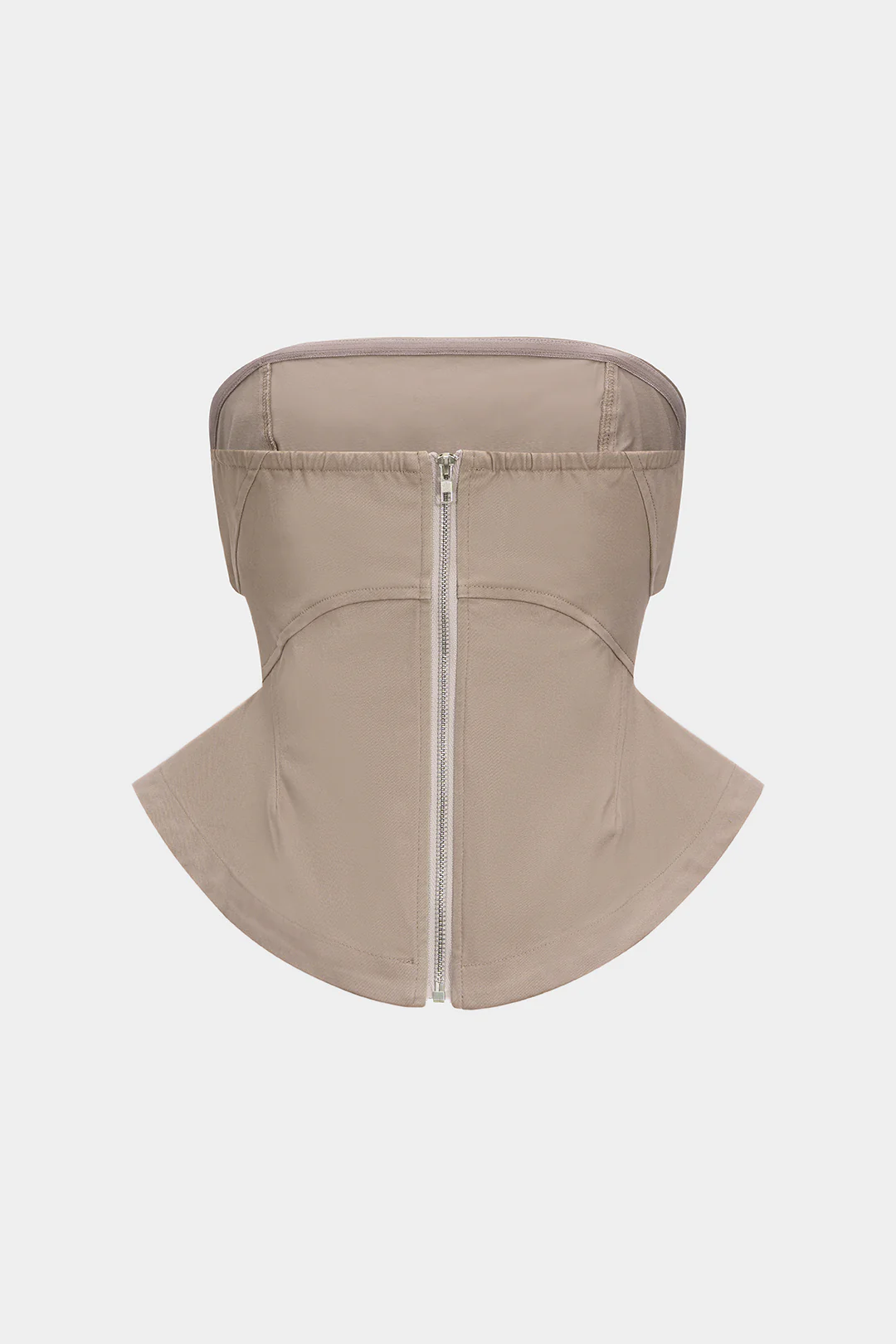 Zipper Waist-Cinching Strapless Tube Top - Image 6