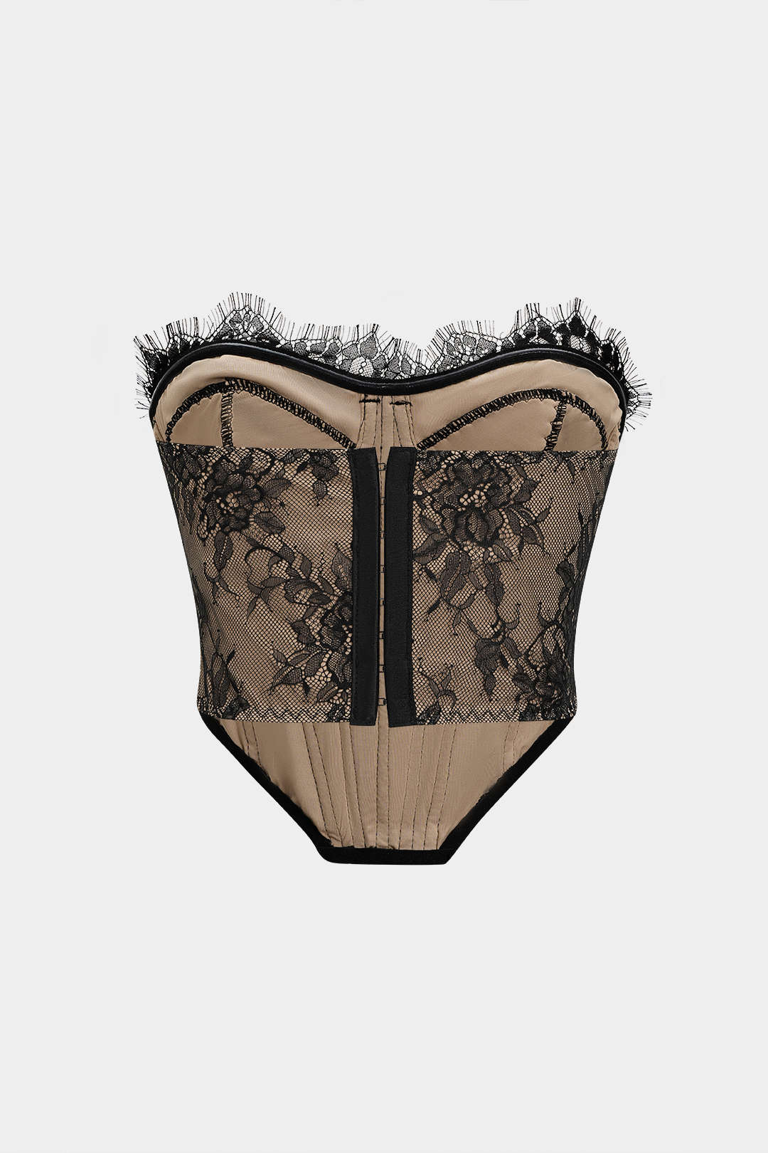 Lace Trim Corset Tube Top - Image 9