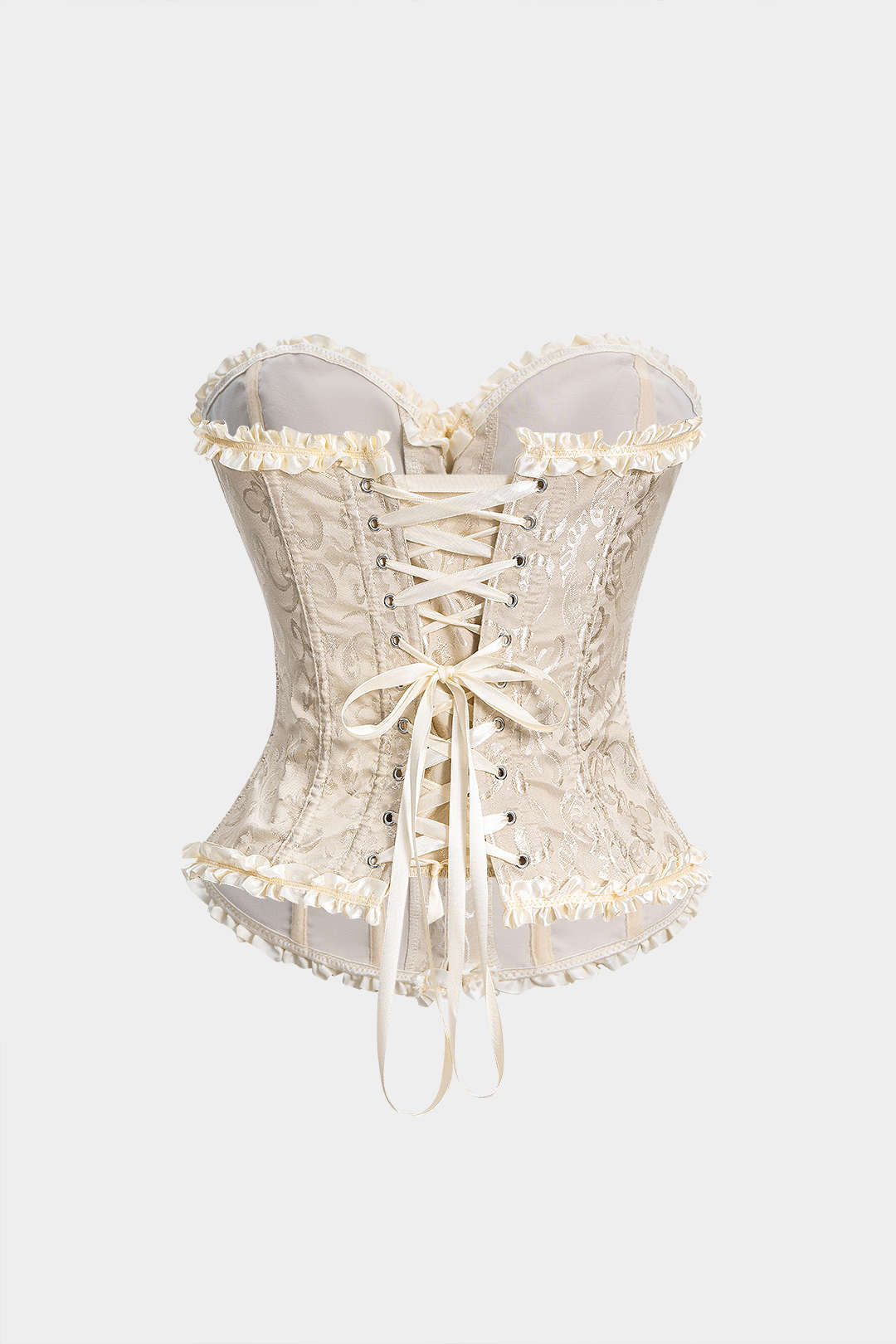 Artistic Print Corset Tie-Back Tube Top - Image 2