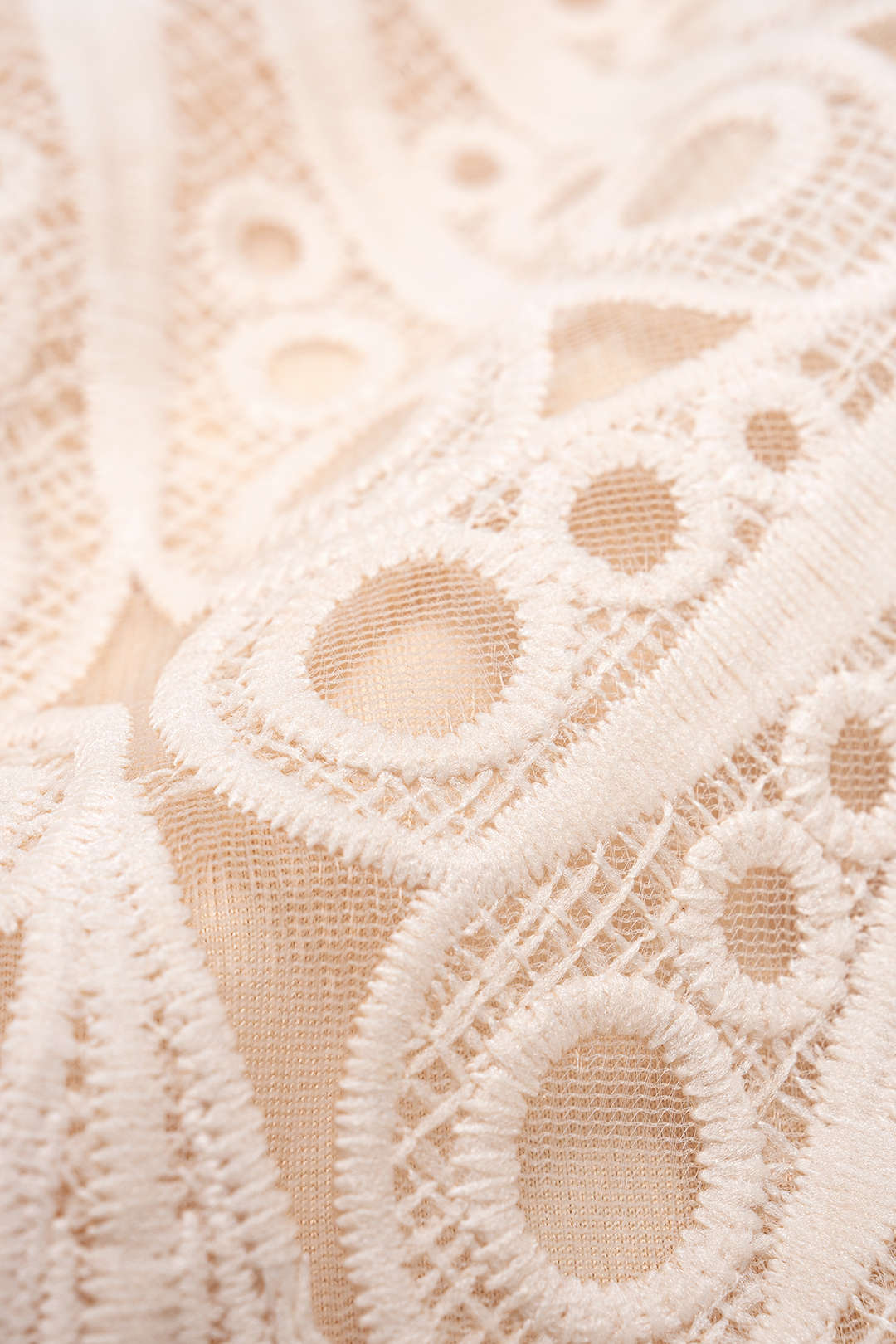 Mesh Lace Patchwork Zipper Tube Top - Image 4