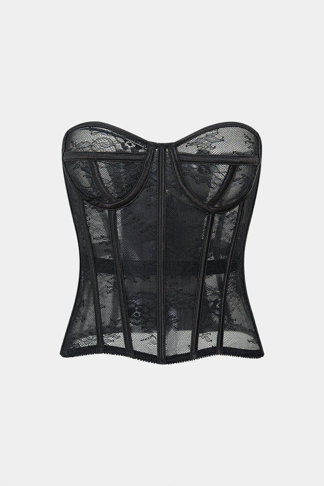 Tie-Up Lace Bustier Corset Tube Top