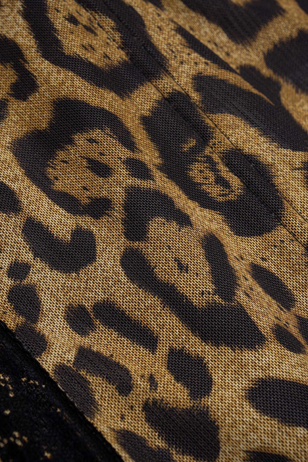 Leopard Print Lace Trim Bow Corset Tube Top - Image 4