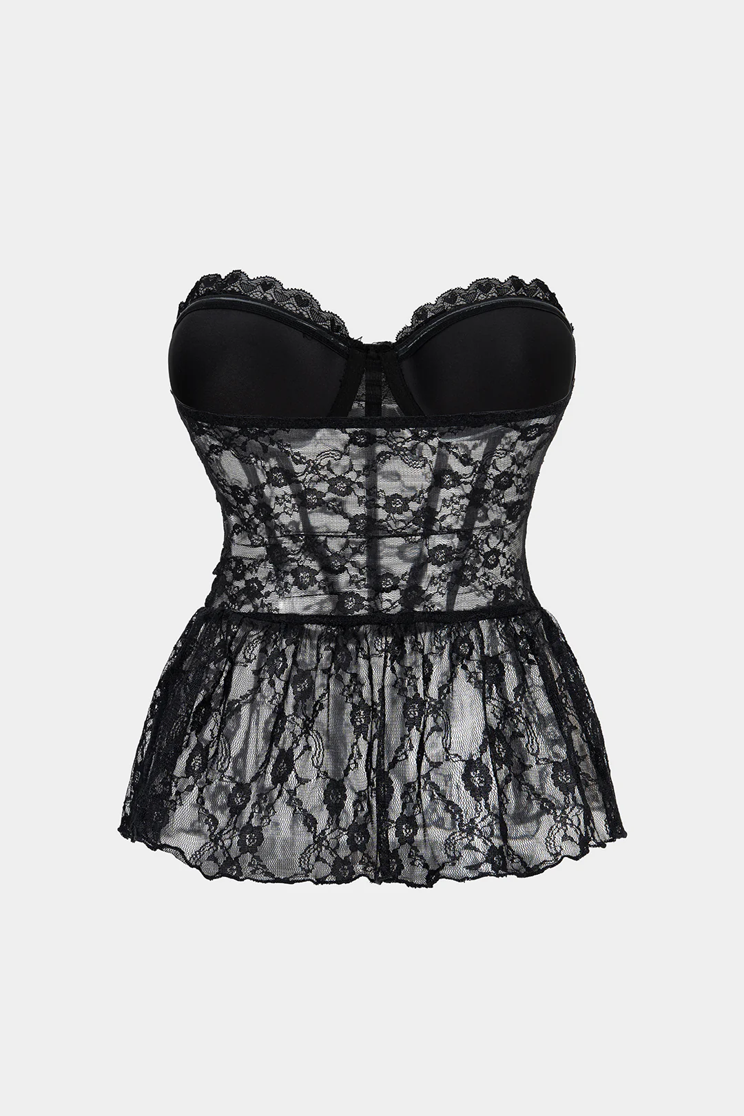 Sheer Lace Corset Tube Top - Image 2
