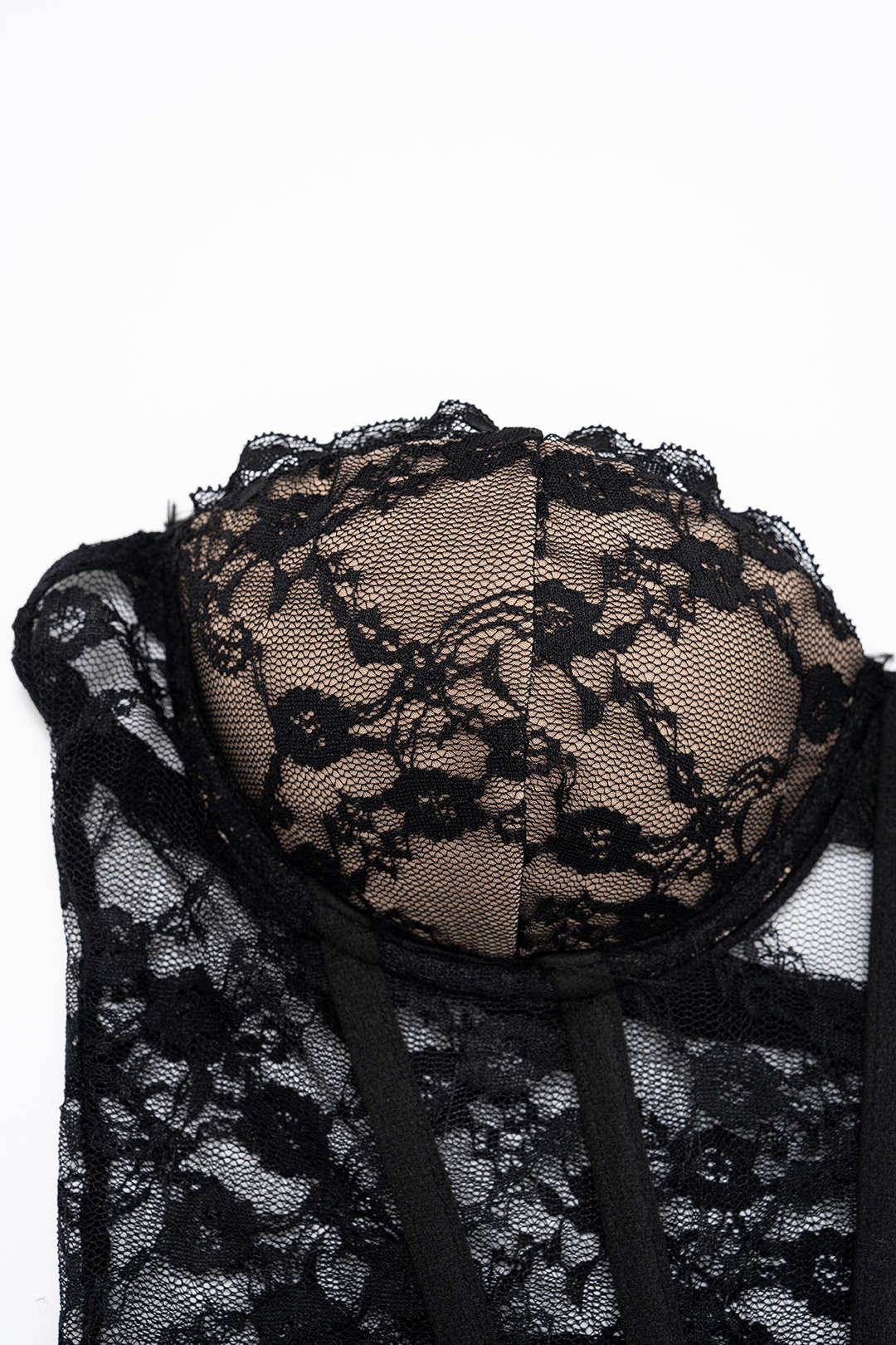 Sheer Lace Corset Tube Top - Image 3