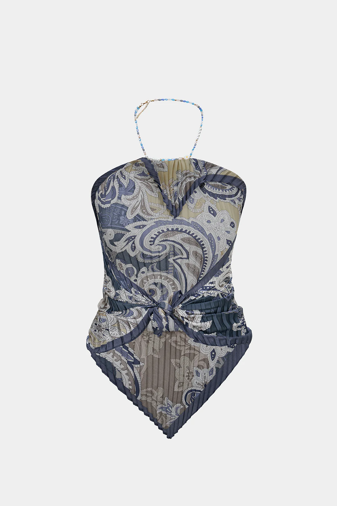 Artistic Print Beaded Tube Top - Image 2