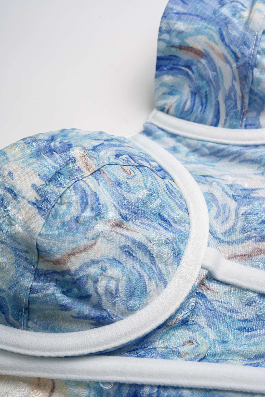 Artistic Print Bustier Tie Back Tube Top - Image 3