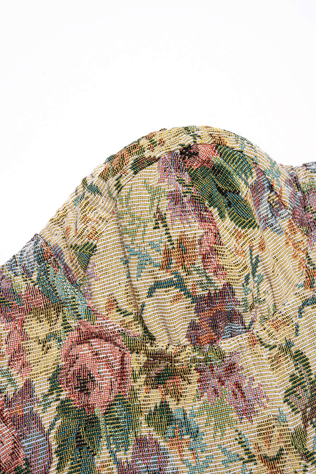 Jacquard Tie-Up Corset Tube Top - Image 3