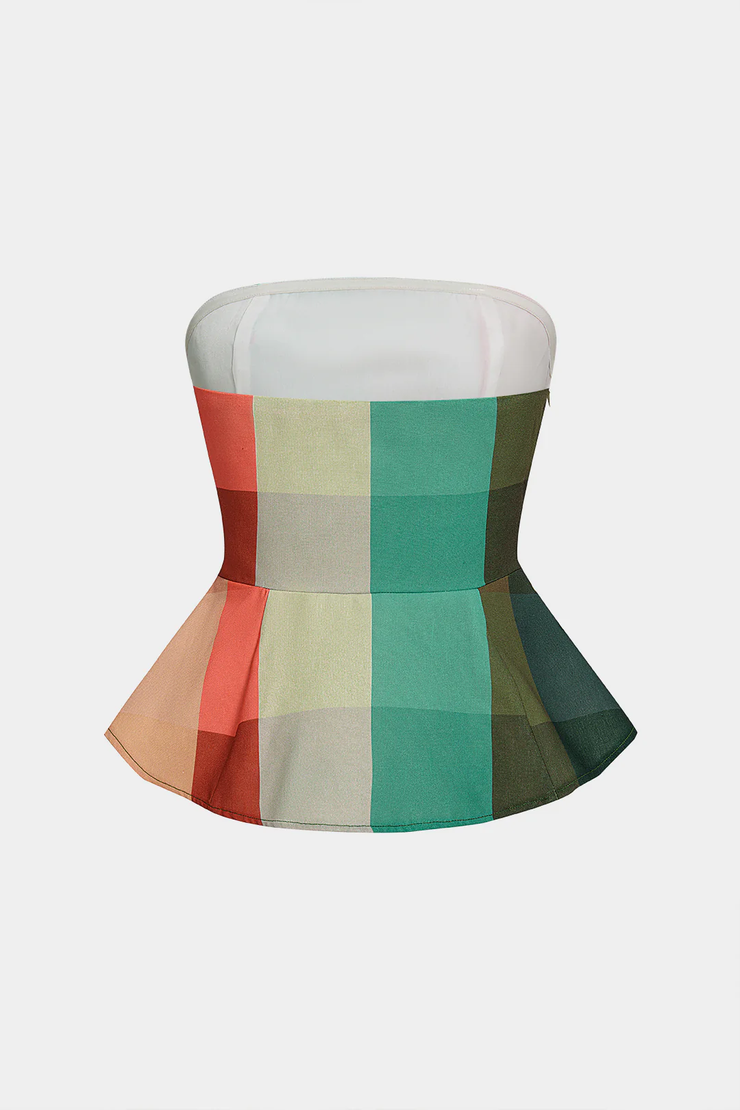 Plaid Print Tube Top - Image 2