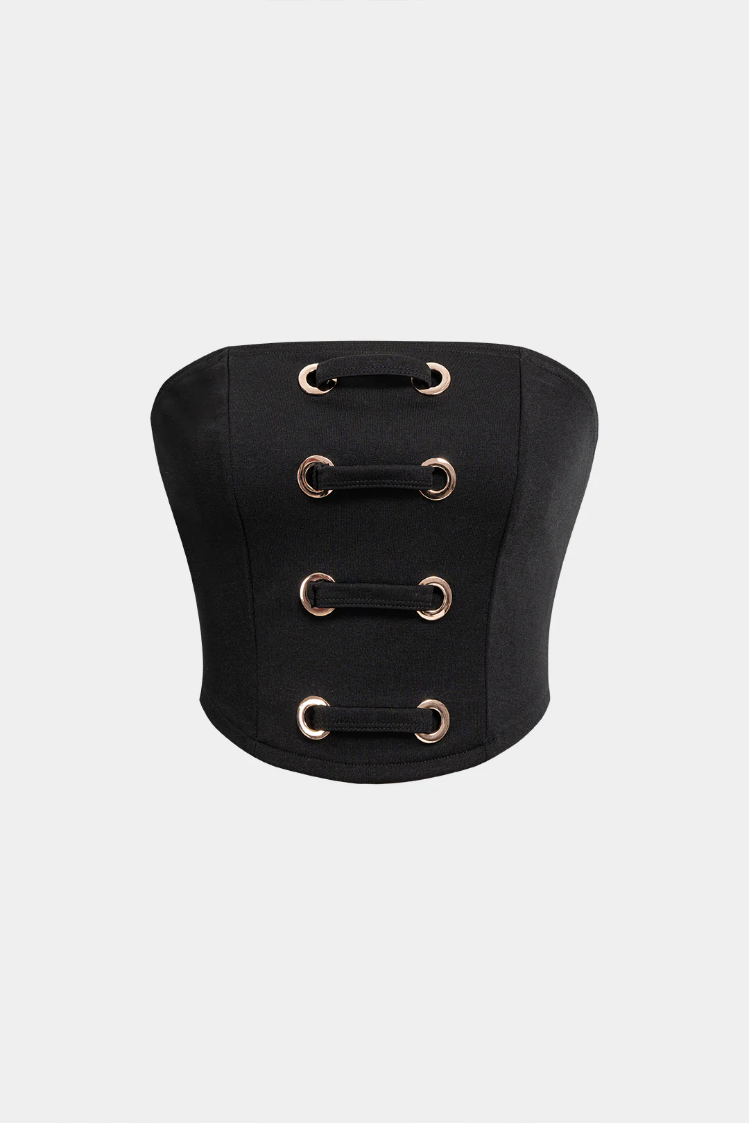 Metallic Zipper Tube Top