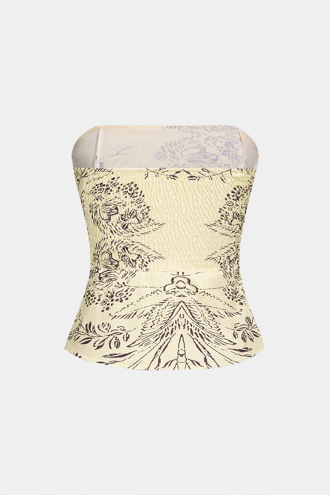 Retro Print Smocked Tube Top - Image 2