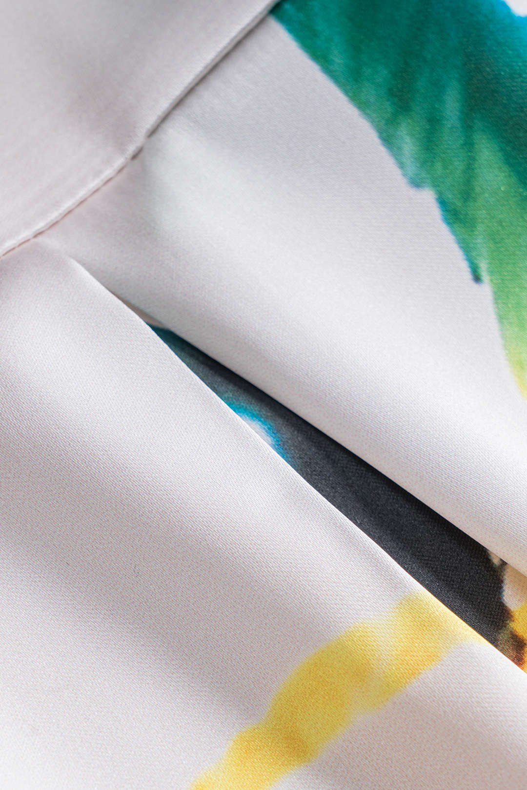 Satin Ruched Tie Front Short-Sleeve Shirt - Image 5
