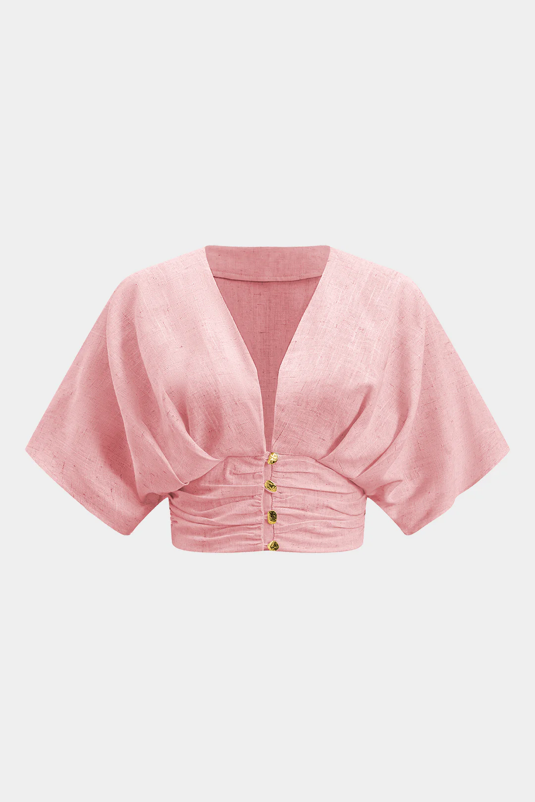 Linen Metallic Short-Sleeve Shirt - Image 8