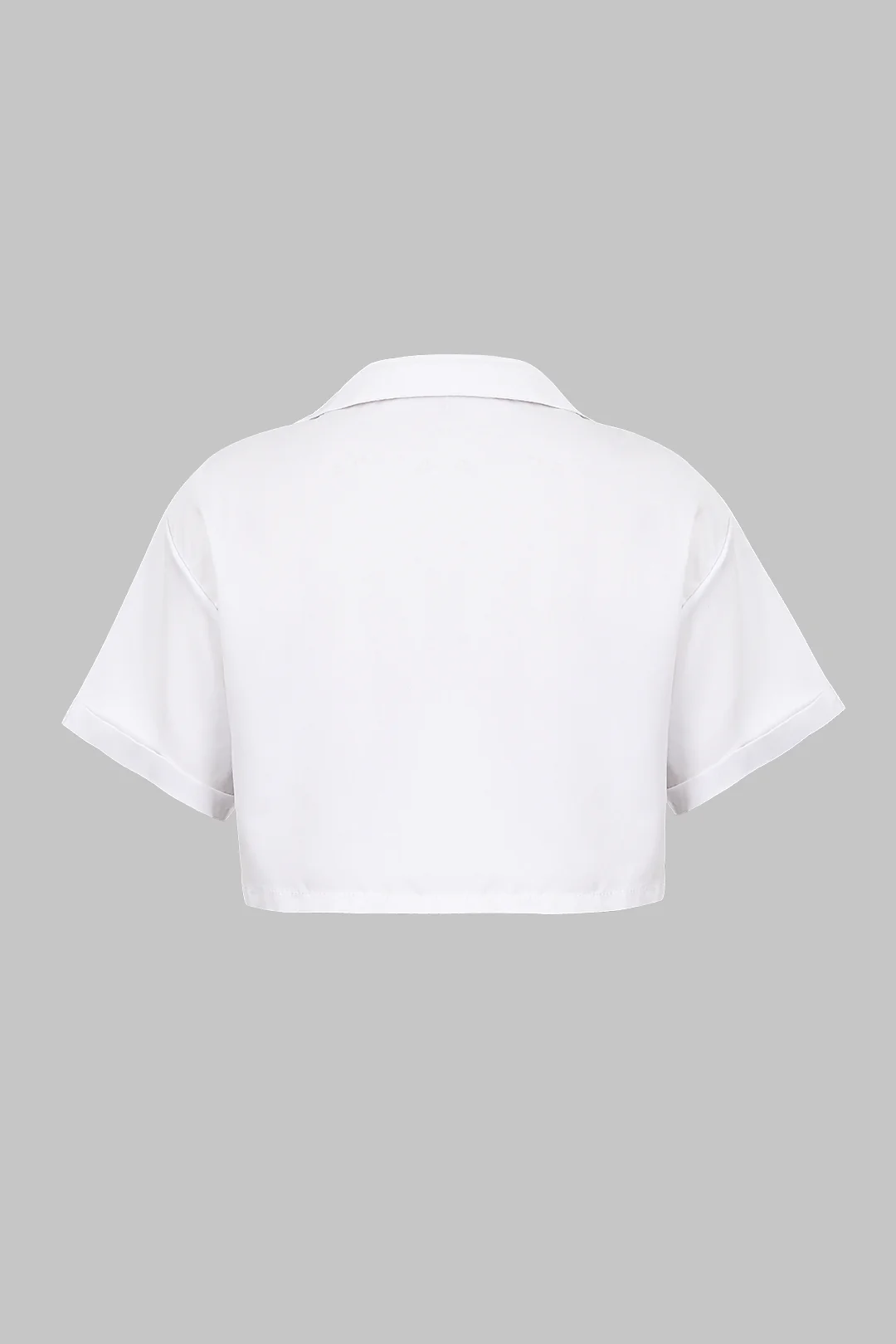 Plus Size Twist Knot Short-Sleeve Shirt - Image 2