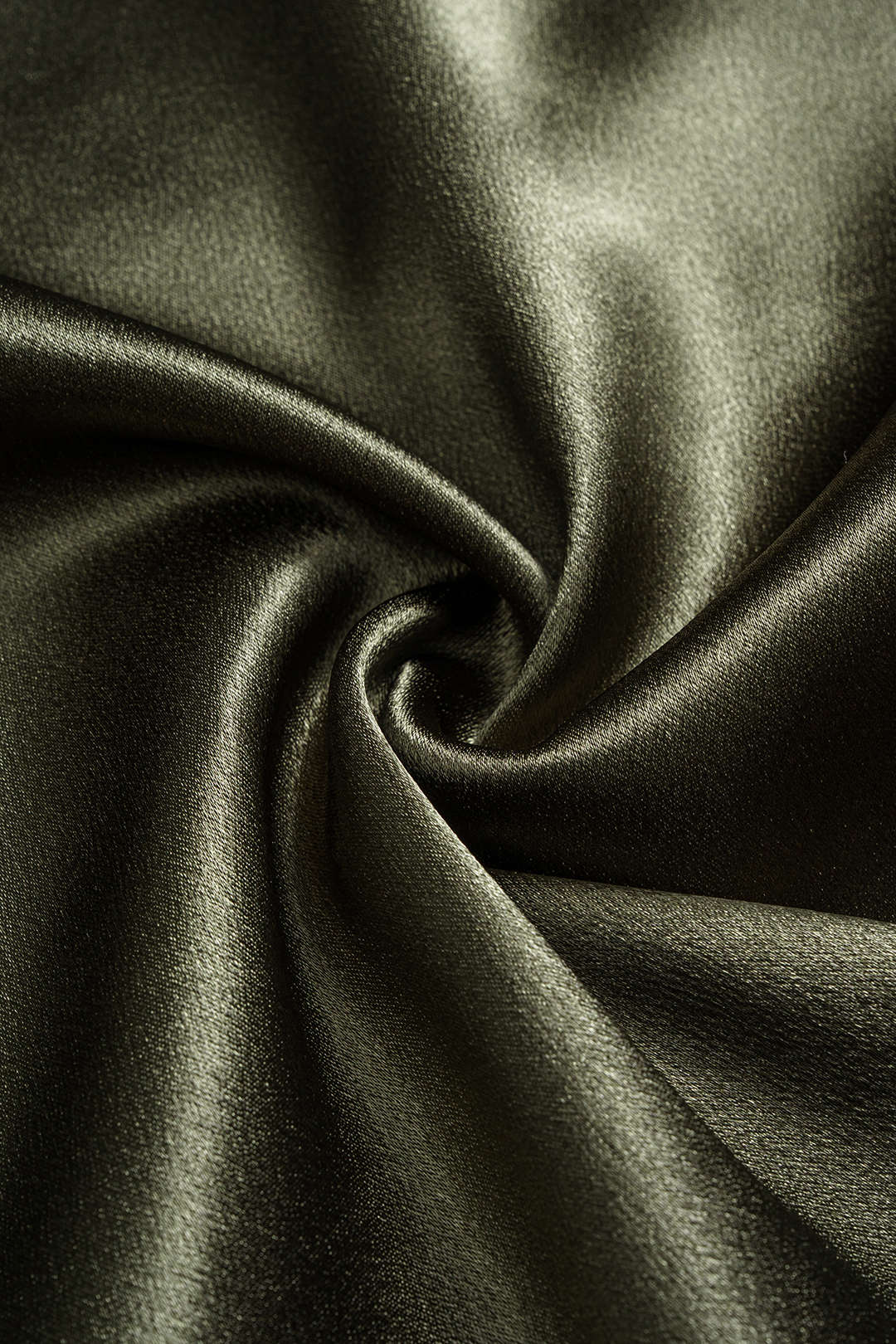Plus Size Satin Button Draped Cowl Neck Short-Sleeve Top - Image 4
