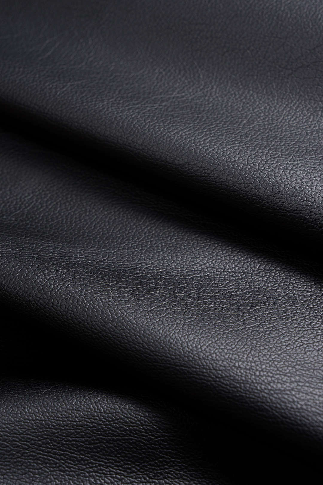 Faux Leather Ruched Button Asymmetrical Shirt - Image 4