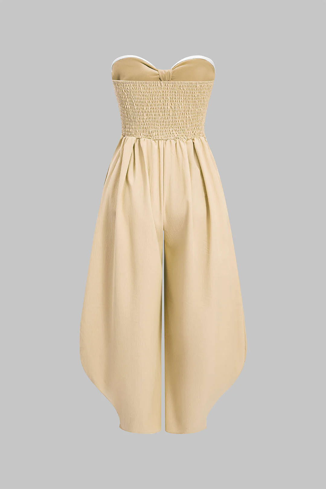 Strapless Tie-Up Ruched Sleeveless Jumpsuit - Image 2