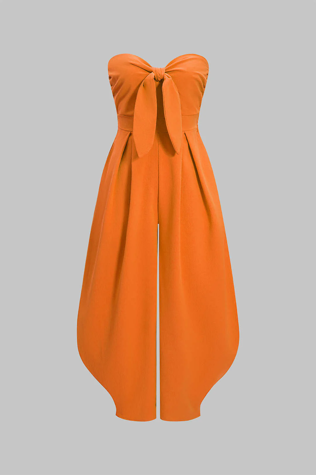 Strapless Tie-Up Ruched Sleeveless Jumpsuit - Image 9