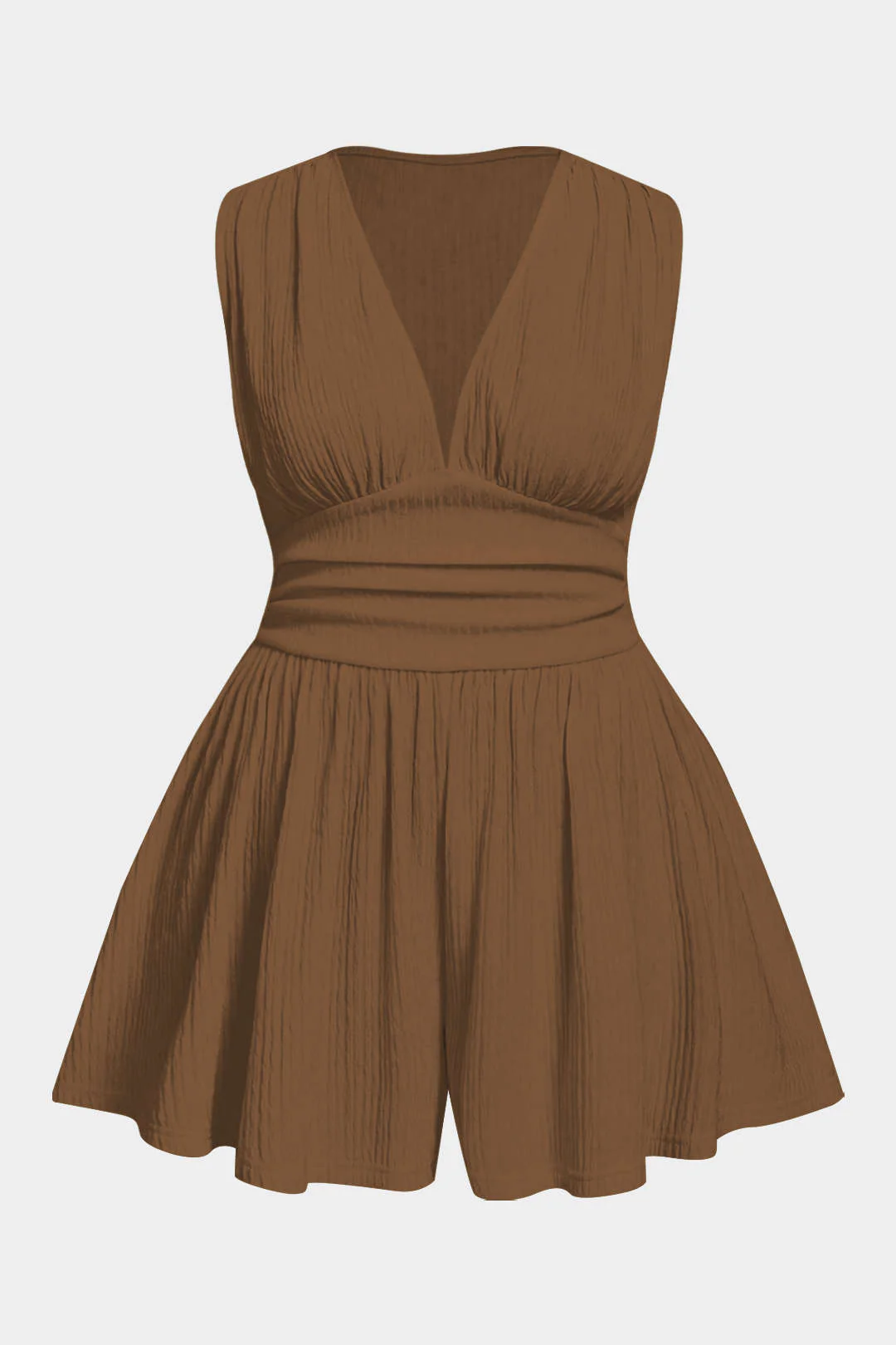 Plus Size Ruched Sleeveless Wide Leg Jumpsuit - Image 11