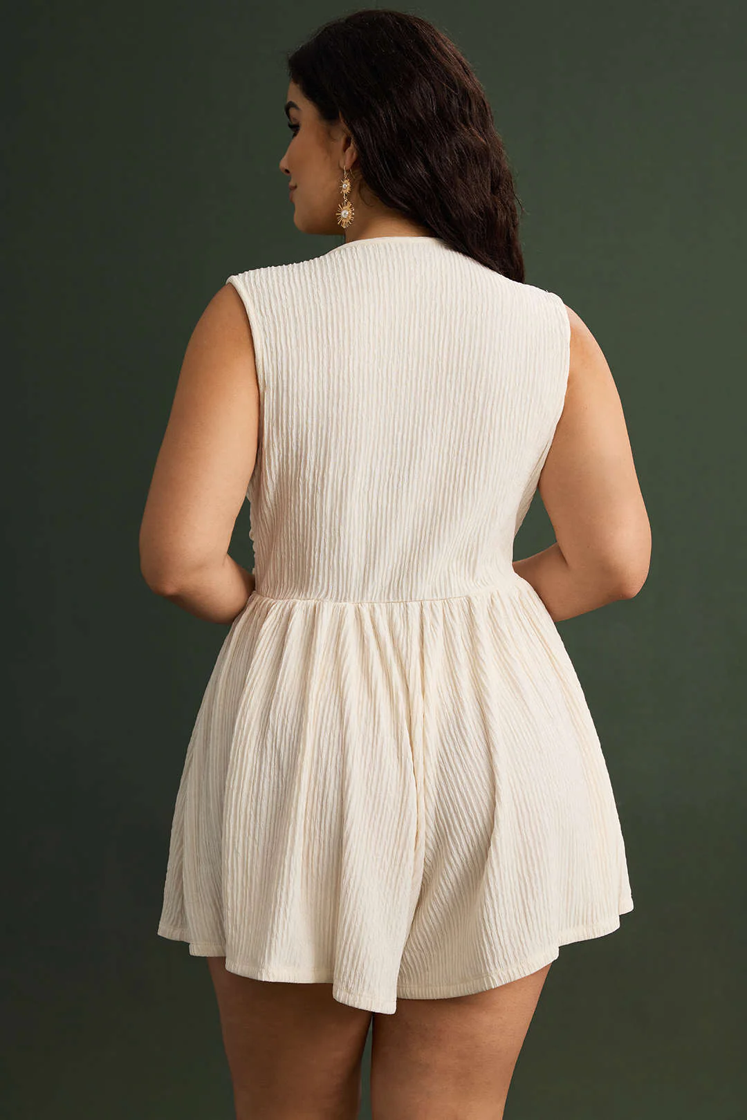 Plus Size Ruched Sleeveless Wide Leg Jumpsuit - Image 8