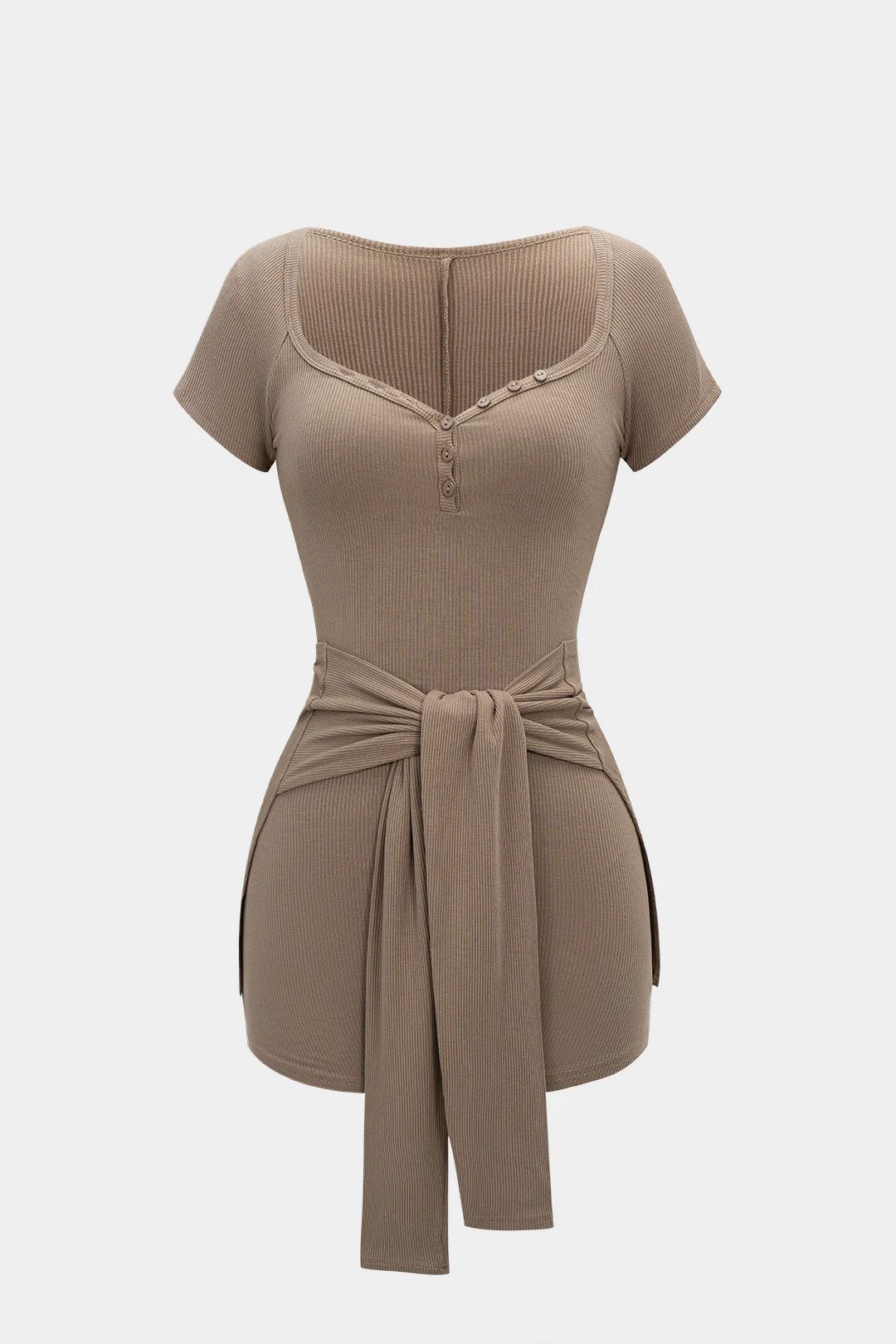 Strappy V-Neck Long Sleeve Romper