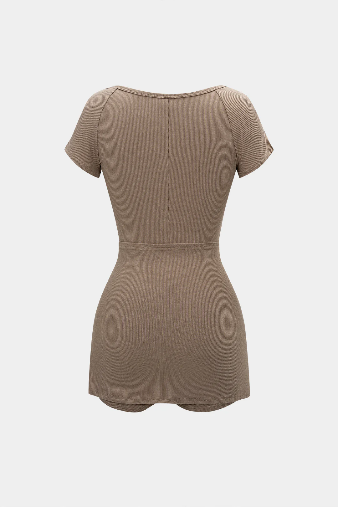 Strappy V-Neck Long Sleeve Romper - Image 2