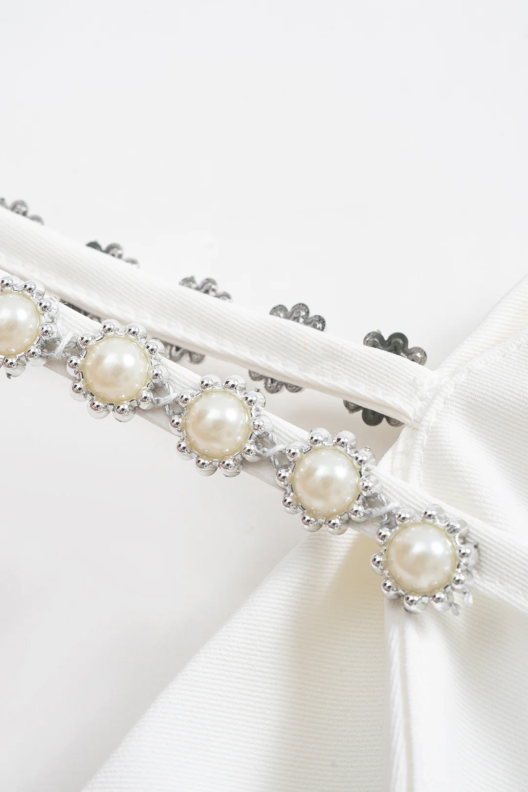 Pearl Decor Bow Slip Sleeveless Wide Leg Jumpsuit - Image 4