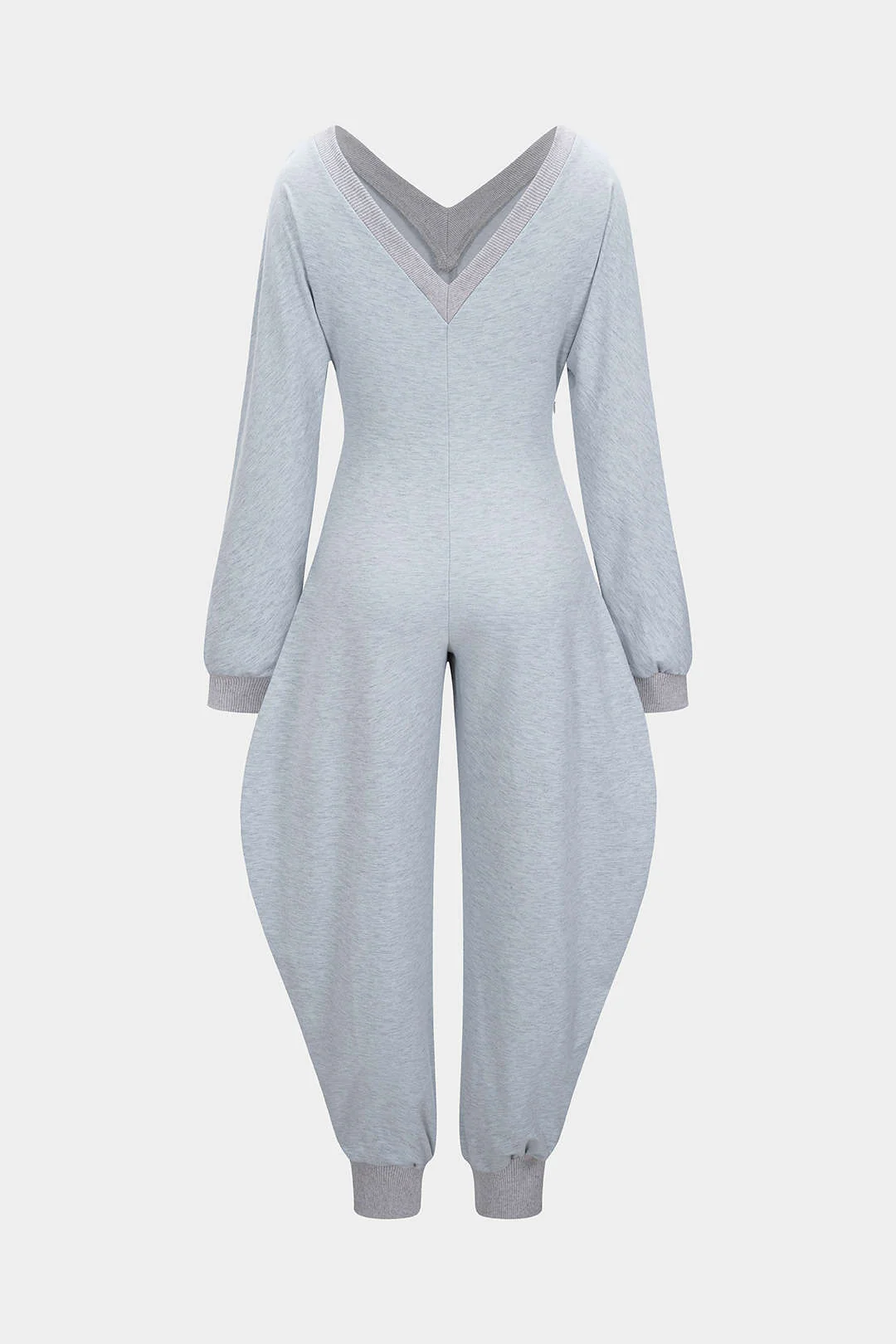 V-Neck Long Sleeve Jumpsuit - Image 3