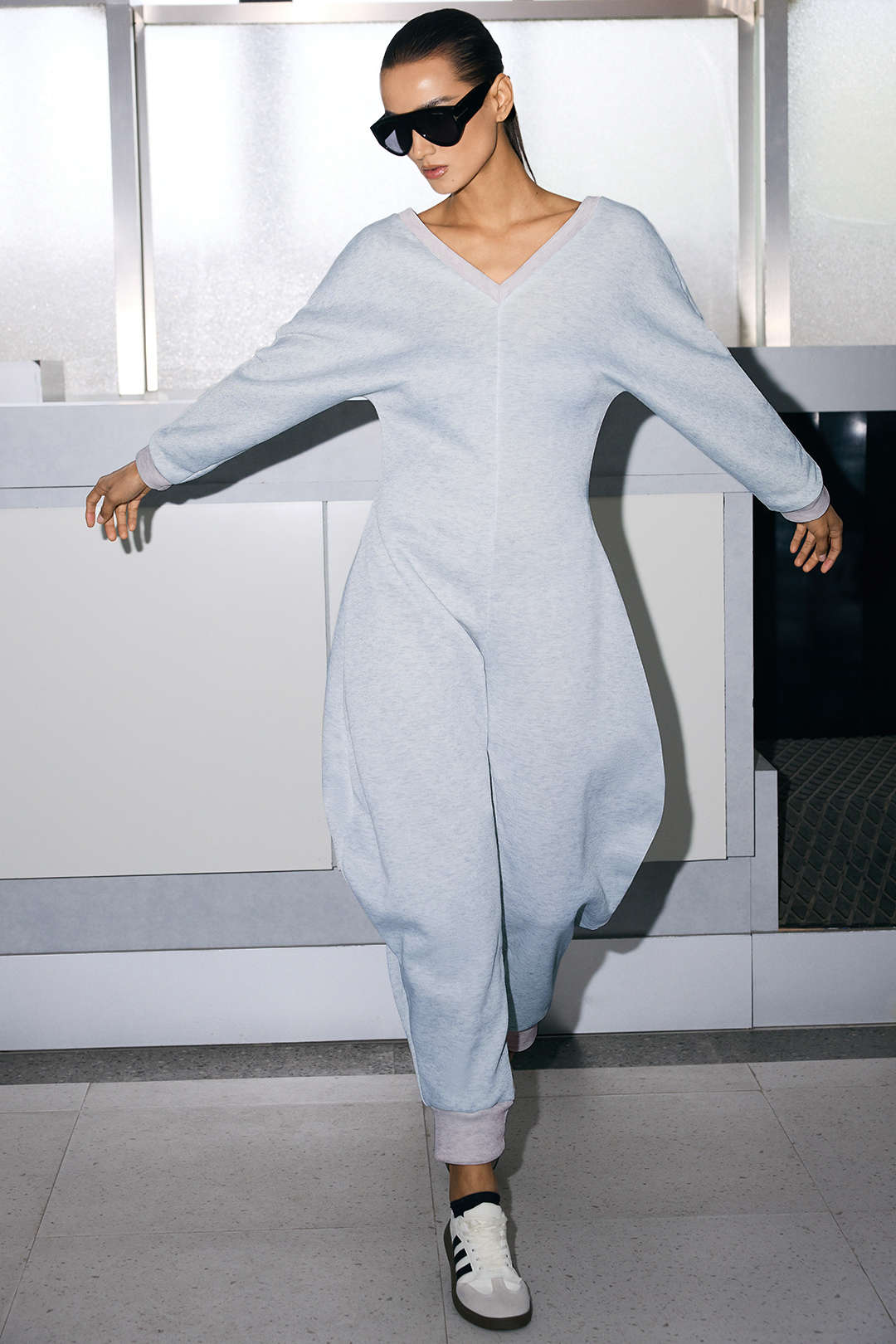 V-Neck Long Sleeve Jumpsuit - Image 4